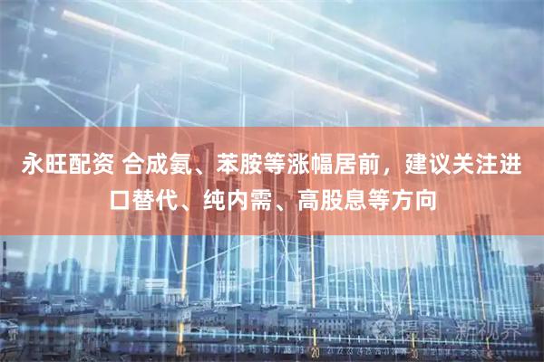 永旺配资 合成氨、苯胺等涨幅居前，建议关注进口替代、纯内需、高股息等方向